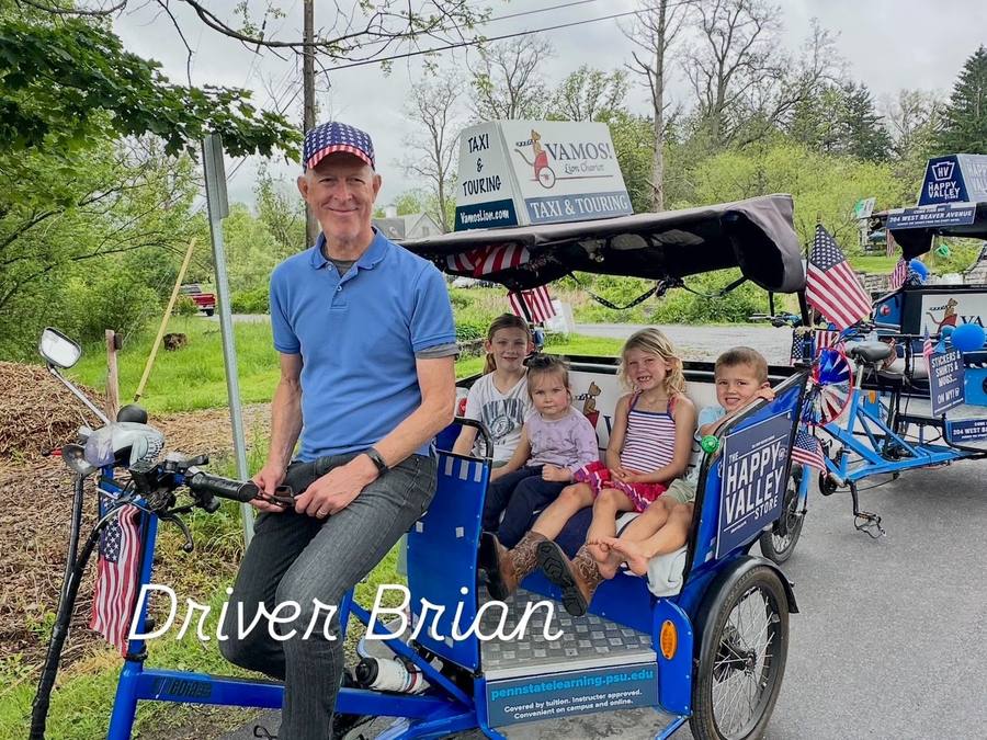 Brian, Vamos guide, with young riders