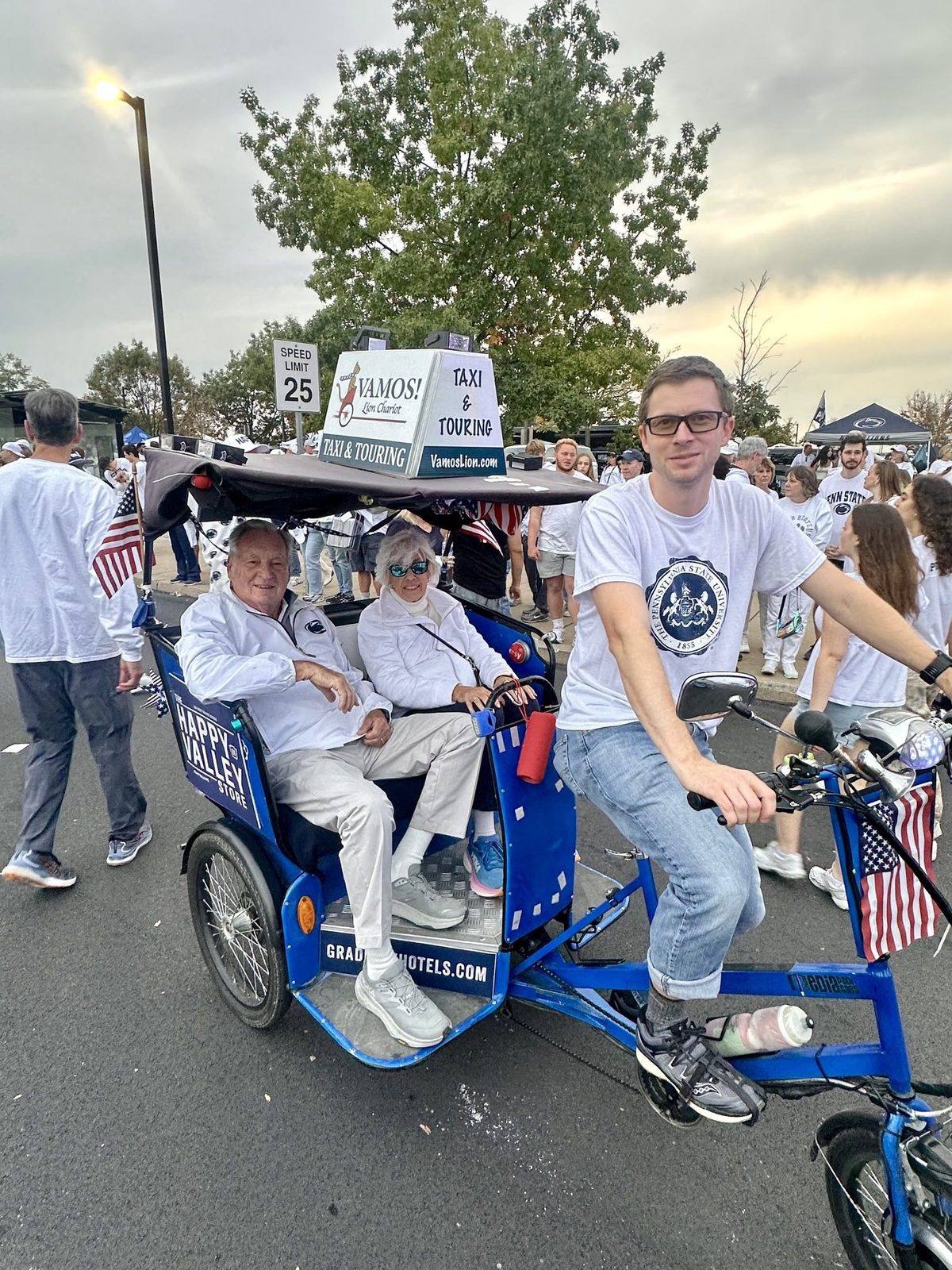 Pedicab game-day ride near Beaver Stadium