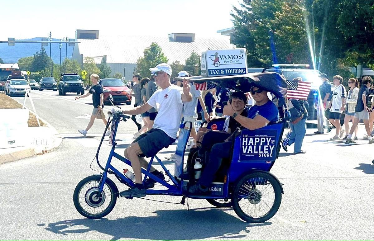 Game-day pedicab in action
